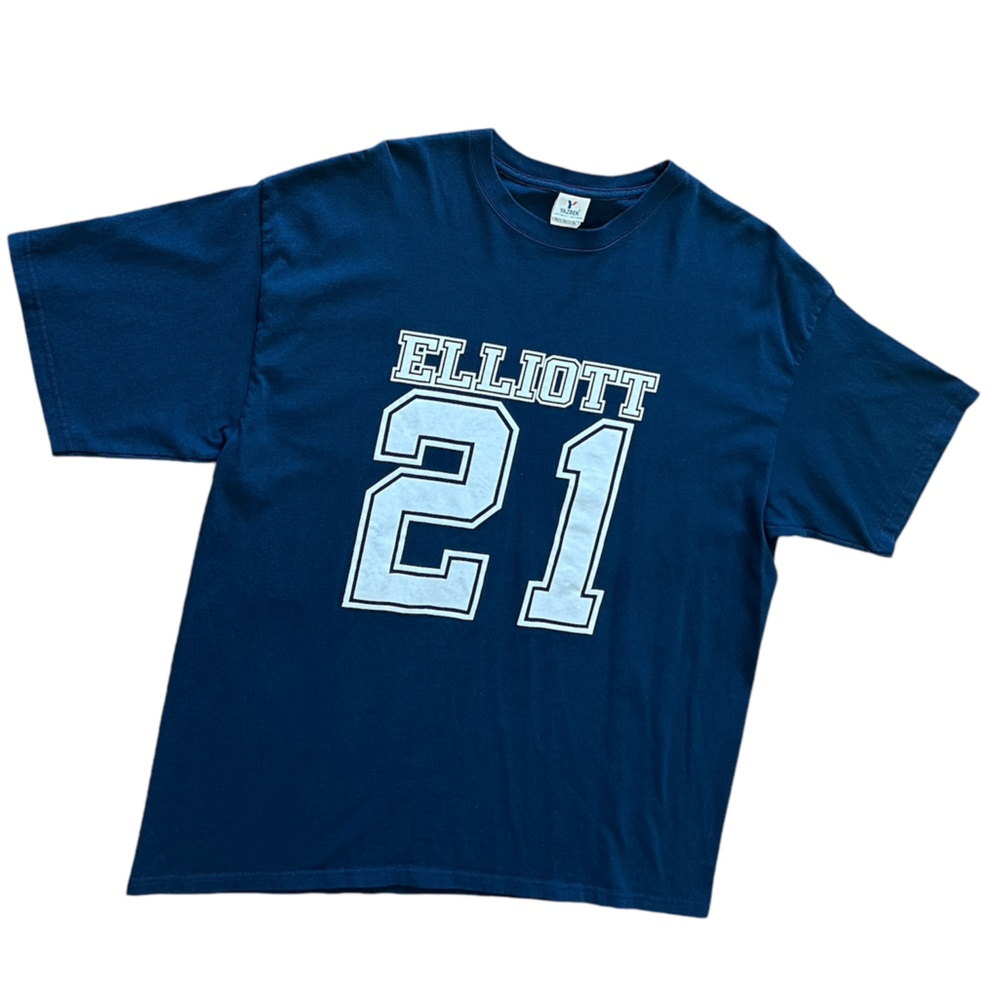 Ezekiel‎ Elliott men’s short sleeve mock-jersey tee-shirt number 21 Size 2XL